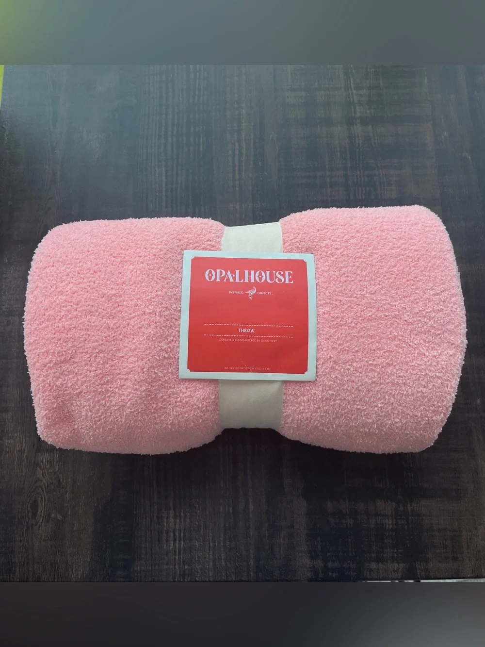 Opalhouse Light Pink Plush Throw Blanket